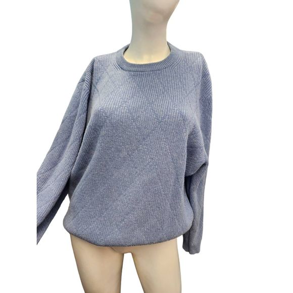 Gran Sasso for Mark Shale Vintage 80's Wool Blend Blue Sweater size 50 - Picture 1 of 9